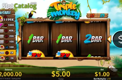 Οθόνη3. Triple Monkey (Nextspin) Κουλοχέρης 