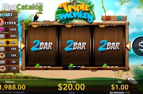 Οθόνη4. Triple Monkey (Nextspin) Κουλοχέρης 