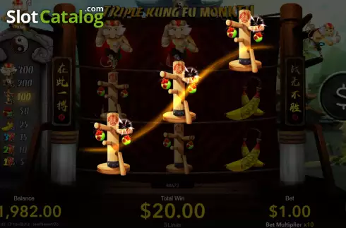 Οθόνη4. Triple Kung Fu Monkey Κουλοχέρης