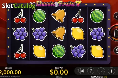 Οθόνη2. Classic Fruits 7 Κουλοχέρης