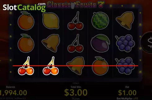Οθόνη4. Classic Fruits 7 Κουλοχέρης