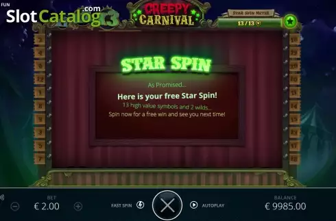 Star Spin intro. Creepy Carnival Κουλοχέρης