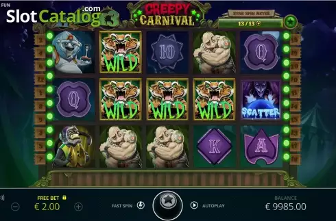 ρολό αστέρι. Creepy Carnival Κουλοχέρης