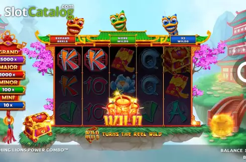 Οθόνη4. 3 Laughing Lions Power Combo Κουλοχέρης