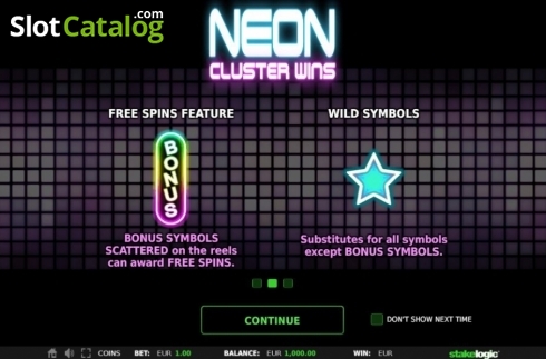 Οθόνη3. Neon Cluster Wins Κουλοχέρης