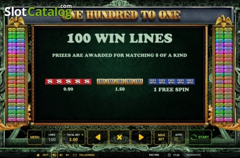 Οθόνη9. One Hundred To One Κουλοχέρης 