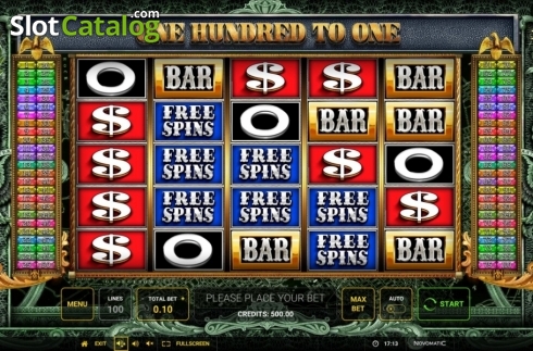 Οθόνη2. One Hundred To One Κουλοχέρης 