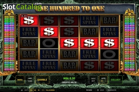 Οθόνη3. One Hundred To One Κουλοχέρης 