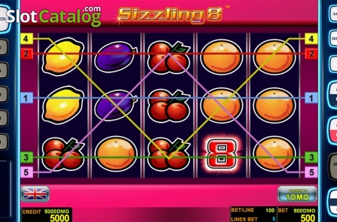 Οθόνη2. Sizzling 8 Deluxe Κουλοχέρης