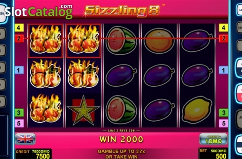 Οθόνη5. Sizzling 8 Deluxe Κουλοχέρης