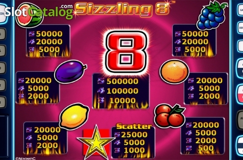 Οθόνη7. Sizzling 8 Deluxe Κουλοχέρης