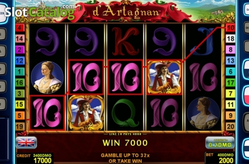 Οθόνη3. d'Artagnan Deluxe Κουλοχέρης 