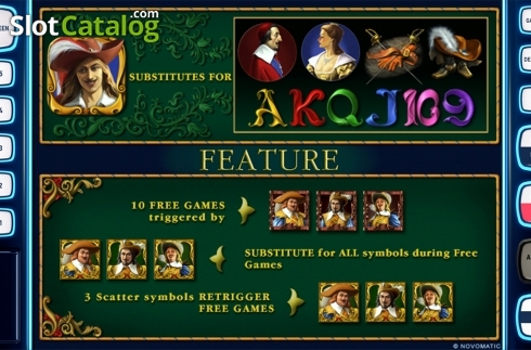 Οθόνη8. d'Artagnan Deluxe Κουλοχέρης 