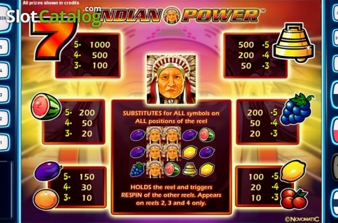 Οθόνη7. Indian Power Deluxe Κουλοχέρης