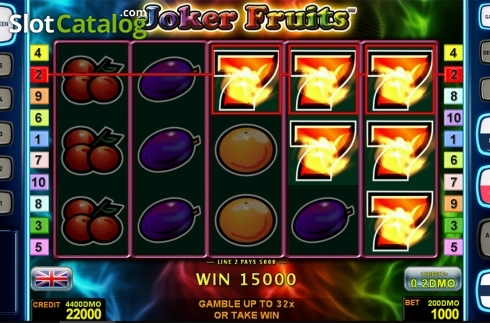 Οθόνη3. Joker Fruits Deluxe Κουλοχέρης 