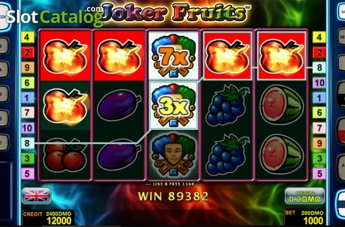 Οθόνη4. Joker Fruits Deluxe Κουλοχέρης 