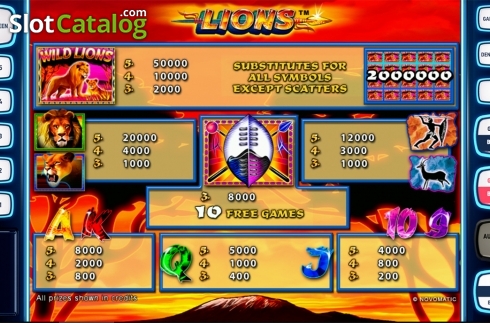 Οθόνη8. Lions Deluxe Κουλοχέρης
