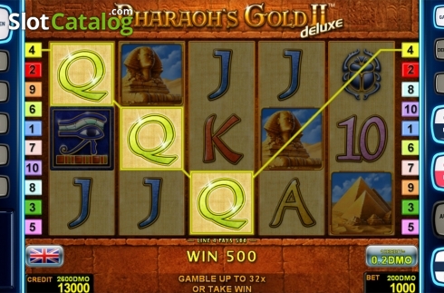 Οθόνη4. Pharaohs Gold 2 Deluxe Κουλοχέρης