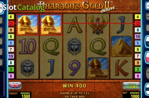 Οθόνη5. Pharaohs Gold 2 Deluxe Κουλοχέρης