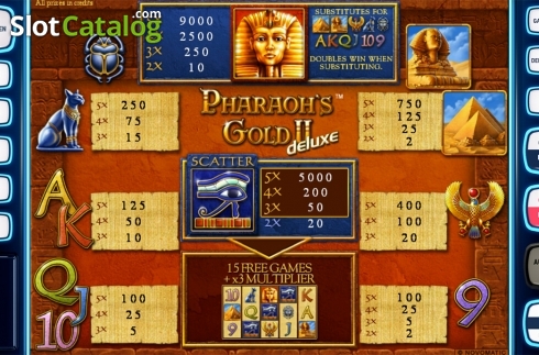 Οθόνη7. Pharaohs Gold 2 Deluxe Κουλοχέρης