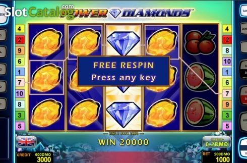 Οθόνη4. Power Diamonds Deluxe Κουλοχέρης