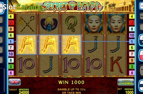 Οθόνη3. Secret Of Egypt Deluxe Κουλοχέρης 