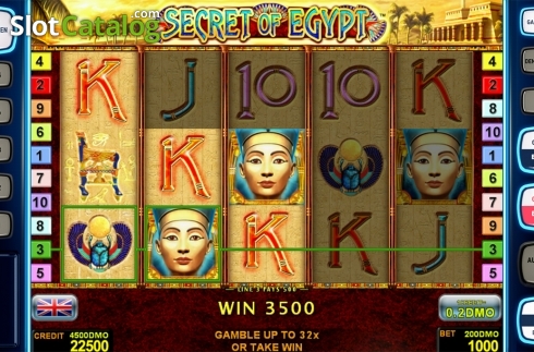 Οθόνη4. Secret Of Egypt Deluxe Κουλοχέρης 