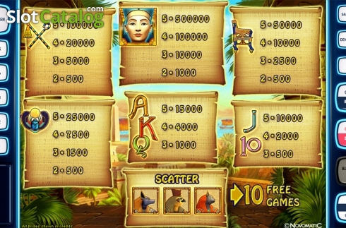Οθόνη8. Secret Of Egypt Deluxe Κουλοχέρης 