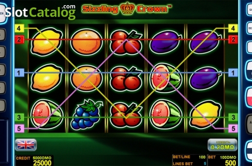 Οθόνη2. Sizzling Crown Deluxe Κουλοχέρης