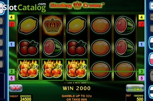 Οθόνη5. Sizzling Crown Deluxe Κουλοχέρης