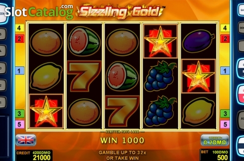 Οθόνη3. Sizzling Gold Deluxe Κουλοχέρης