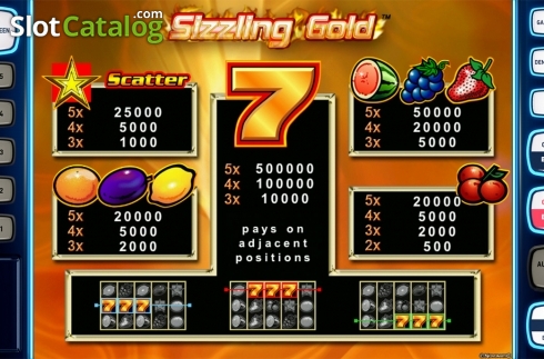 Οθόνη7. Sizzling Gold Deluxe Κουλοχέρης