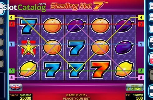 Οθόνη2. Sizzling Hot 7 Deluxe Κουλοχέρης