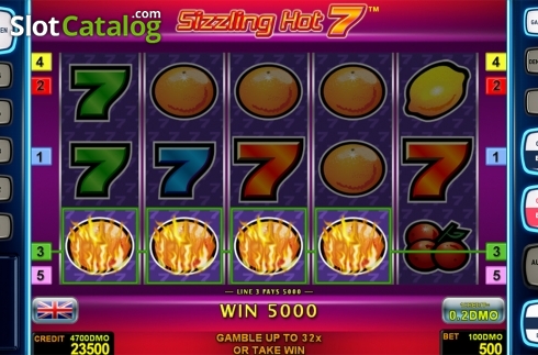 Οθόνη4. Sizzling Hot 7 Deluxe Κουλοχέρης
