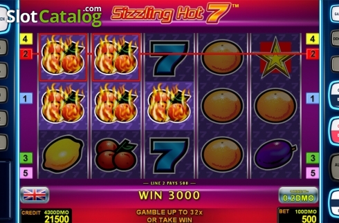 Οθόνη5. Sizzling Hot 7 Deluxe Κουλοχέρης