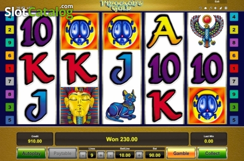 Οθόνη3. Pharaoh's Gold (Novomatic) Κουλοχέρης