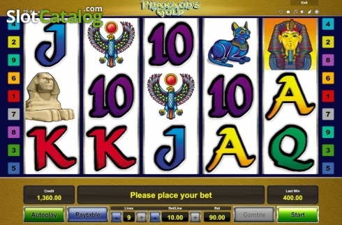 Οθόνη2. Pharaoh's Gold (Novomatic) Κουλοχέρης