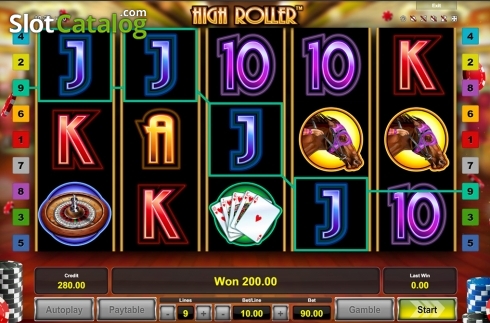 Οθόνη2. High Roller (Big Wave Gaming) Κουλοχέρης