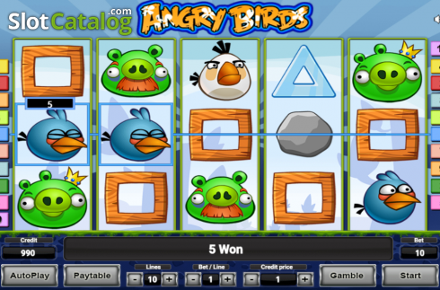 Οθόνη4. Angry Birds (Novomatic) Κουλοχέρης 