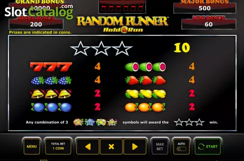 Οθόνη4. Random Runner Hold and Run Κουλοχέρης 