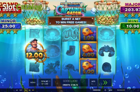 Οθόνη3. Starlight Jackpots Captain's Catch Κουλοχέρης