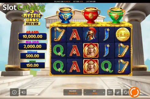 Οθόνη2. 3 Mystic Urns Hold and Win Κουλοχέρης 