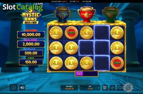 Οθόνη3. 3 Mystic Urns Hold and Win Κουλοχέρης 