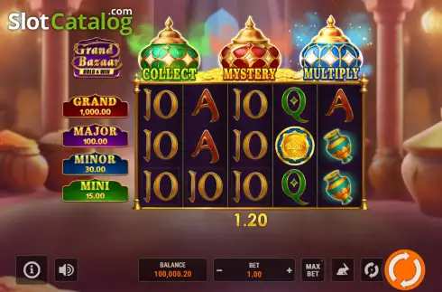 Οθόνη3. Grand Bazaar Hold and Win Κουλοχέρης