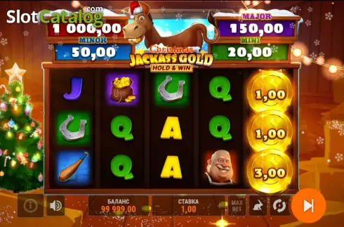 Οθόνη2. Jackass Gold Hold and Win Christmas Κουλοχέρης