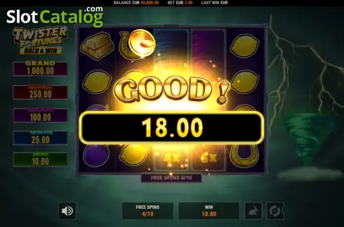 Οθόνη3. Twister Fortunes Hold and Win Κουλοχέρης