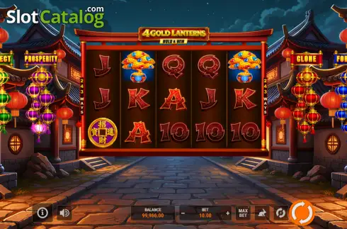Οθόνη2. 4 Gold Lanterns Hold and Win Κουλοχέρης 