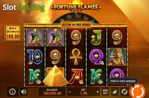 Οθόνη2. Fortune Flames Gold Κουλοχέρης
