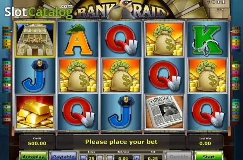 Οθόνη2. Bank Raid (Novomatic) Κουλοχέρης