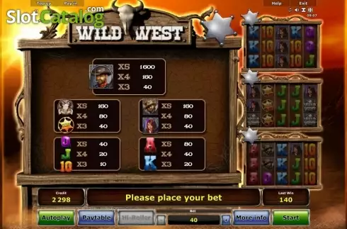 Οθόνη4. Wild West Hi-Roller (Novomatic) Κουλοχέρης